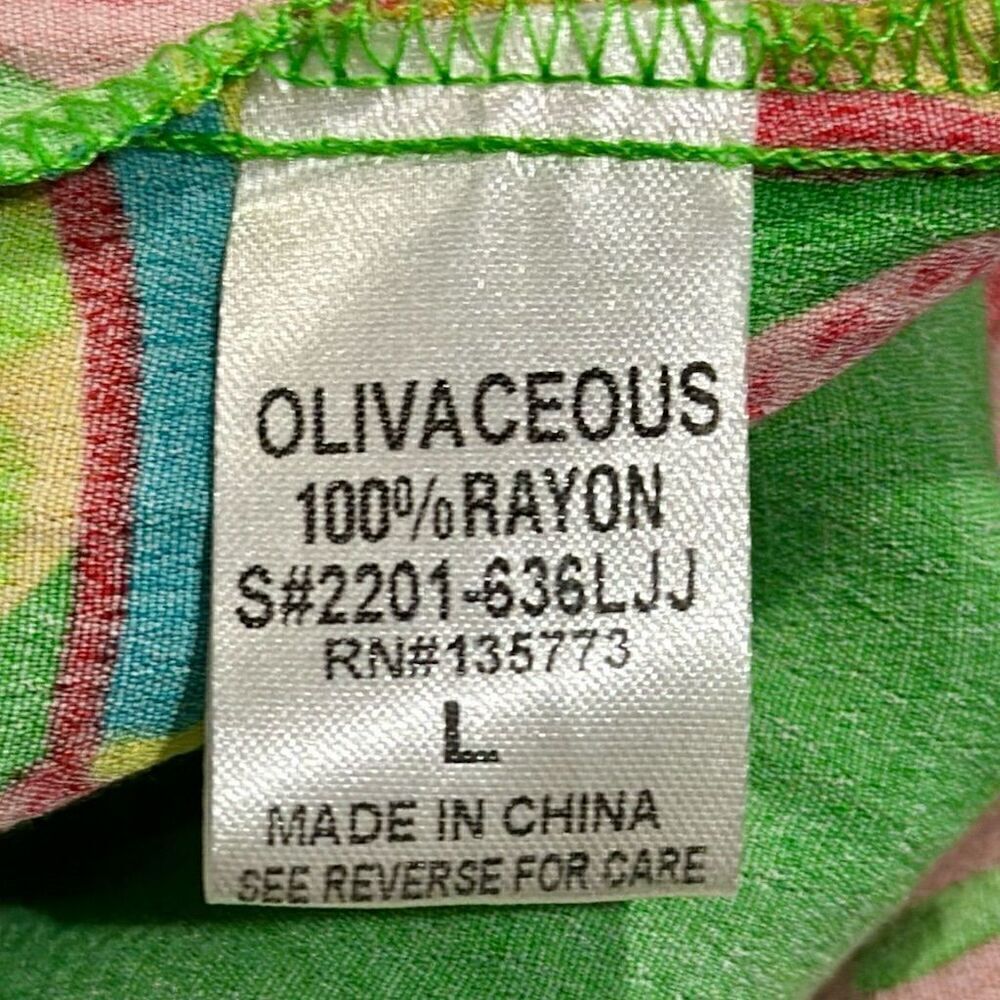 Olivaceous Women's Strapless Leaf Print Jogger Jumpsuit Size Large - NWT - Picture 6 of 8